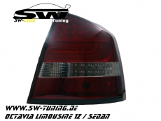 SW-Celis LED taillights Skoda Octavia II Limousine 1Z 04-08 red / smoke Lightbar