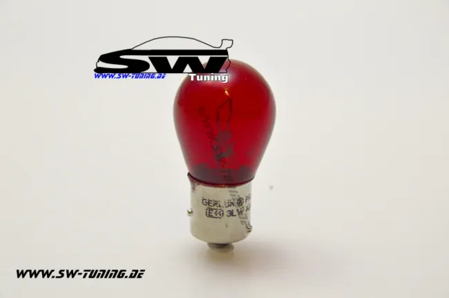BAW15s blubs red 12V/21W (2pcs) PR21W with ECE