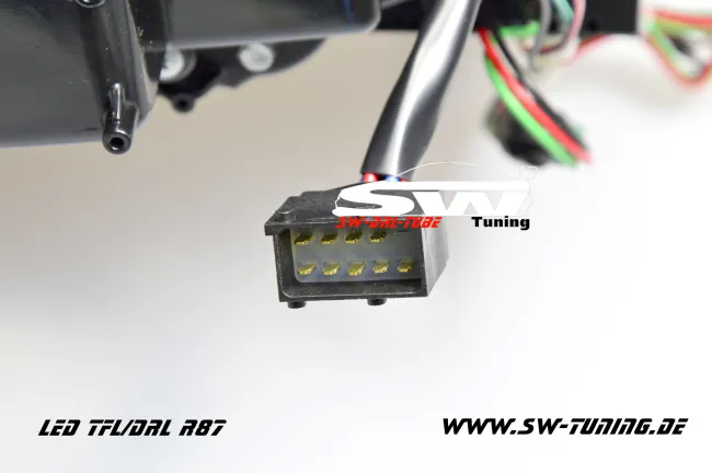 SW-DRLTube headlights suitable for Opel Corsa D Facelift 11-15 LED-DRL R87/Lighttube chrome