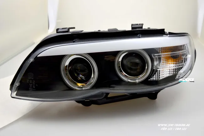 SW-CCFL Xenon Angel Eye Scheinwerfer BMW X5 03-07 E53 LCI Facelift CCFL-Standlichtringe black
