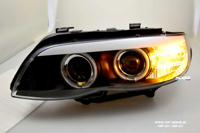 SW-CCFL Xenon Angel Eye Scheinwerfer BMW X5 03-07 E53 LCI Facelift CCFL-Standlichtringe black