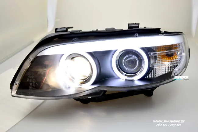 SW-CCFL Xenon Angel Eye Scheinwerfer BMW X5 03-07 E53 LCI Facelift CCFL-Standlichtringe black