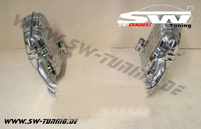 SW Exhaust Stainless steel muffler for Porsche 911 997 Facelift Carrera / S 08-12