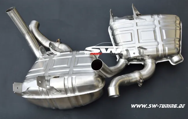 SW Exhaust Stainless steel muffler for Porsche 911 997 Carrera / S 05-08