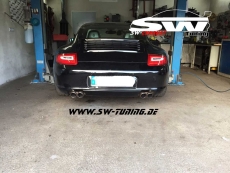 SW-Exhaust Edelstahl Sport Endschalldmpfer fr Porsche 911 997 Carrera/S 05-08