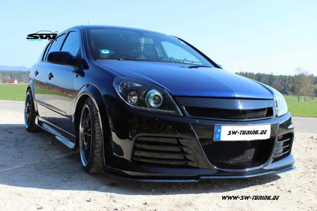 SW Angel Eye headlights Opel Astra H 04-11 High LED halo rim Lighttube black