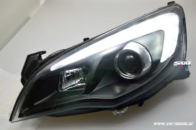SW-DRL Scheinwerfer Opel Astra J 09-12 5Türer LED Tagfahrlicht R87 black