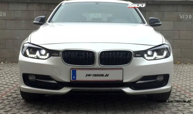 SW-DRLtube Angel Eye Scheinwerfer BMW 3er F30/F31 12-15 3D-LED TFL R87 black