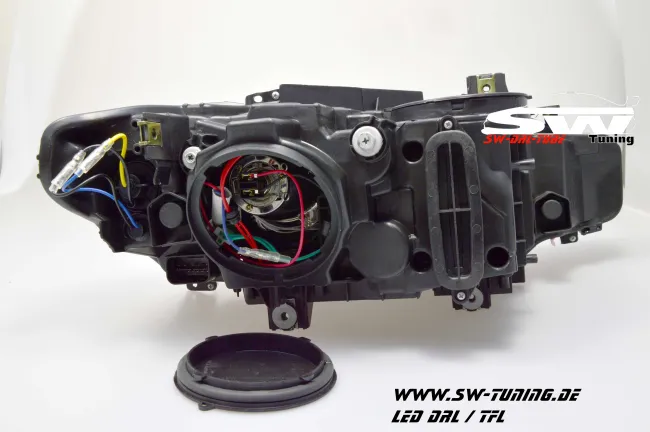 SW-DRLtube Angel Eye Scheinwerfer BMW 3er F30/F31 12-15 3D-LED TFL R87 black