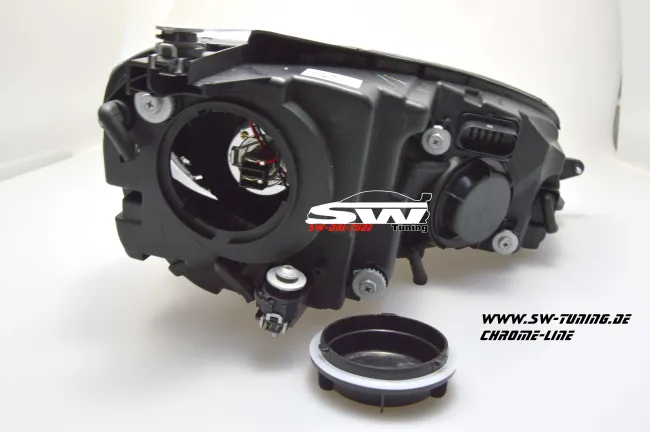 SWDRLtube Scheinwerfer VW Golf 7 12-16 LED Blinker / U-TFL R87 Chrom-Line chrom