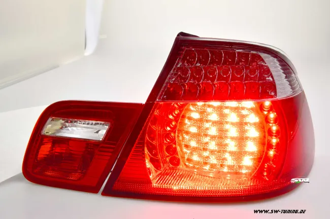SW-Light LED Rückleuchten für 3er BMW E46 Cabrio 00-05 red/crystal 4teilig