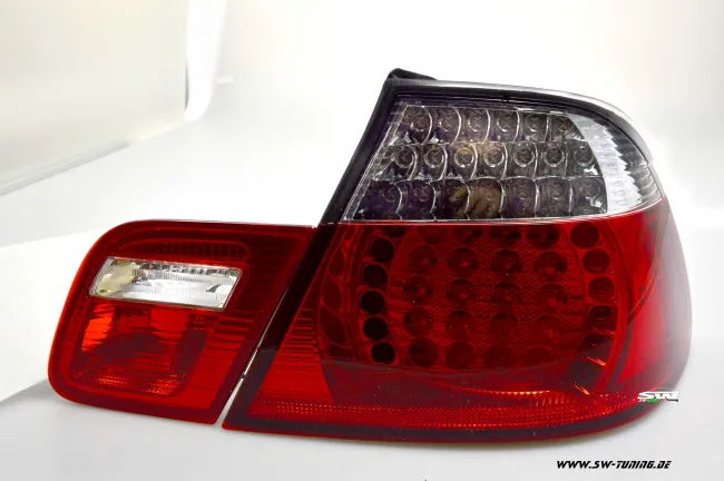 SW-Light LED Rückleuchten für 3er BMW E46 Cabrio 00-05 red/crystal 4teilig