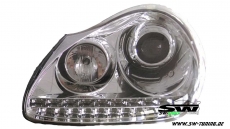 SW-Light Xenon headlights suitable for Porsche Cayenne I 955 9PA 02-07 LED positionlight chrome