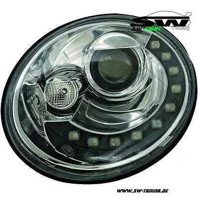 SW-Light headlights VW NEW Beetle 9C Facelift 05-11 chrome/black LED parking light