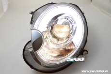 SW-LTube Scheinwerfer fr Mini R56/57/55/58/59 06-10 LED Lighttube chrom