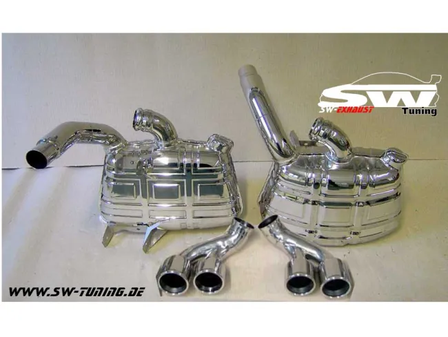 SW-Exhaust Edelstahl Sport Endschalldämpfer für Porsche 911 996 Carrera/S 97-05