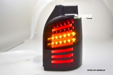 SW-Celi LED Rckleuchten passend fr VW T5 Typ 7H 7E 03-15 Lightbar Black/smoke