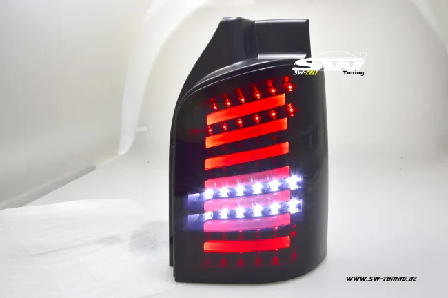 SW-Celi LED taillights suitable for VW T5 Type 7H 7E 03-15 Black/smoke Lightbar