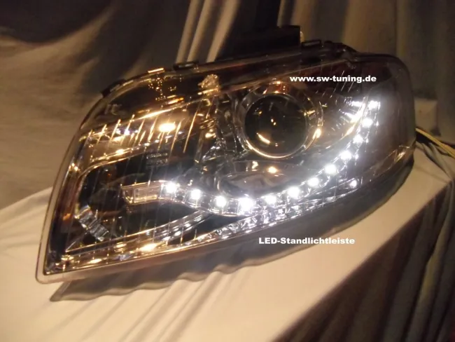 SW-Light headlights suitable for AUDI A3 8P 2003-2008 LED positionlight chrome