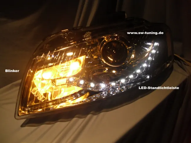 SW-Light headlights suitable for AUDI A3 8P 2003-2008 LED positionlight chrome