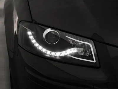 SW-Light headlights suitable for AUDI A3 8P 2003-2008 LED positionlight black