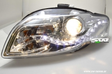 SW-Light headlights AUDI A4 B7/8H Cabrio 04-08 LED-positionlight chrome