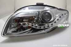 SW-Light headlights AUDI A4 B7/8H Cabrio 04-08 LED-positionlight chrome