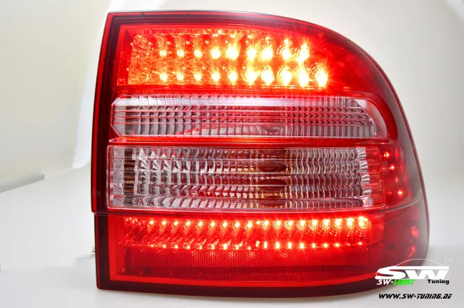 SW LED taillights suitable for Porsche Cayenne I Type 9PA/1 955 03-07 red/crystal