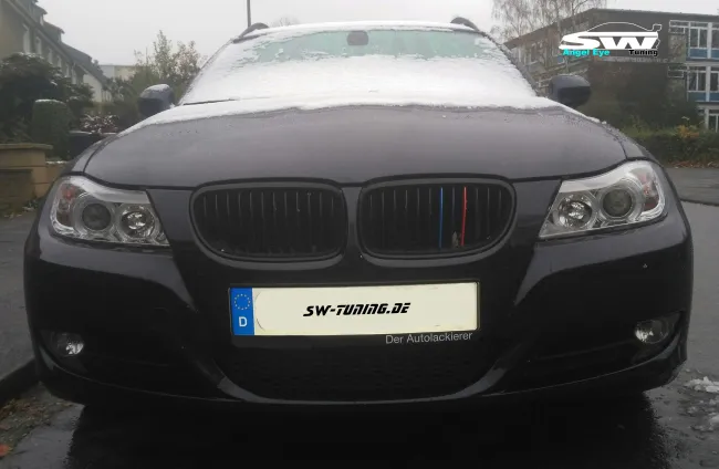 Angel Eye headlights for 3series BMW E90 E91 chrome LED helo rims 05-09