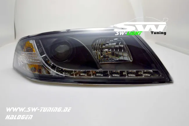 SW-Light Scheinwerfer Skoda Octavia II 1Z 04-09 LED Standlicht black