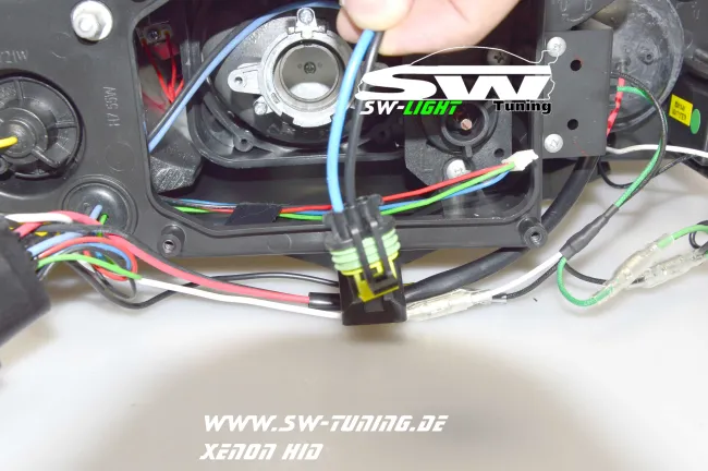 SW-Light headlights suitable for Skoda OctaviaII 04-09 LED positionslight HID black