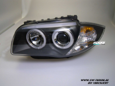 Angel Eye Scheinwerfer passend fr BMW 1er E87/E81 LED Standlichtringe black