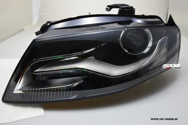 SW-DRL headlights for AUDI A4 B8 8K 08-11 LED-DRL R87 black