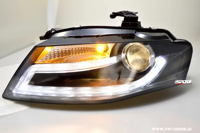 SWDRL Scheinwerfer AUDI A4 B8 Typ 8K 08-11 LED-TFL R87 black