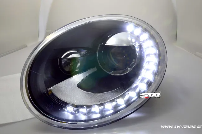 SW-DRL Scheinwerfer passend für VW Beetle 5C 12-18 LED Tagfahrlicht black