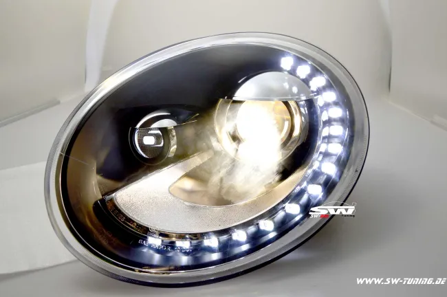 SW-DRL Scheinwerfer passend für VW Beetle 5C 12-18 LED Tagfahrlicht black