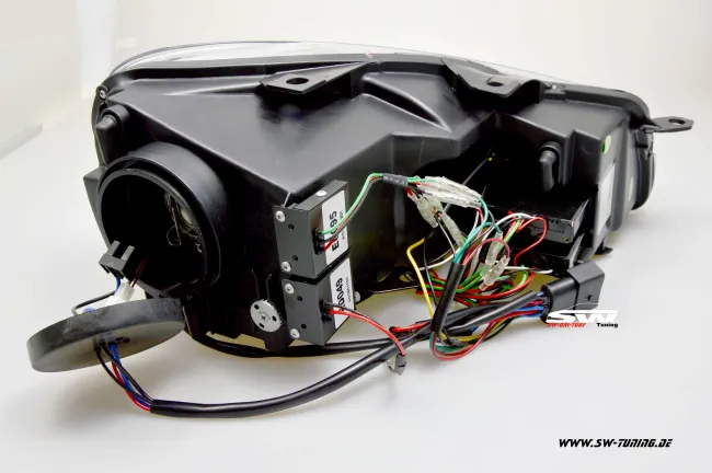 SW-DRLtube Scheinwerfer VW Golf VI 08-12 LED TFL U-Lighttube black Black-Line