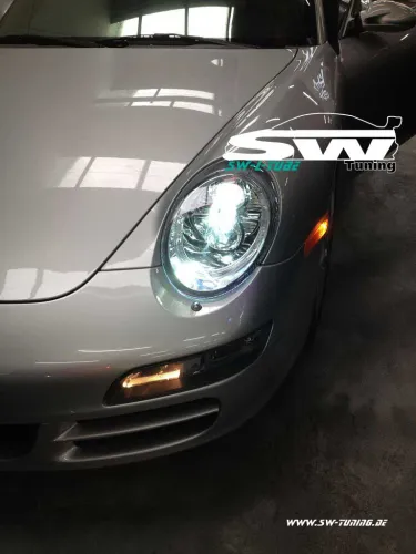 SW-Ltube Halogen headlights for Porsche 911 997 04-08 LED positionlight chrome