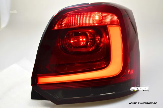 SW-Celi LED Rückleuchten VW Polo V Typ 6R 09-14 Steilheck cherry red/smoke Lightbar