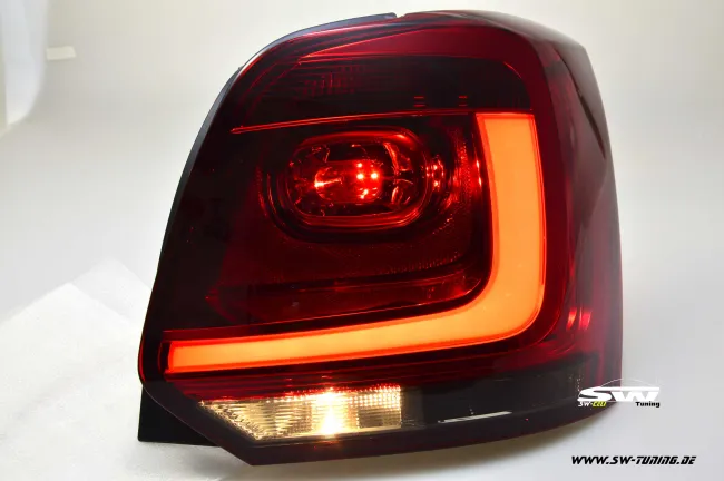 SW-Celi LED Rückleuchten VW Polo V Typ 6R 09-14 Steilheck cherry red/smoke Lightbar