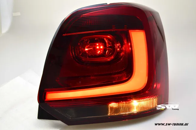SW-Celi LED Rückleuchten VW Polo V Typ 6R 09-14 Steilheck cherry red/smoke Lightbar