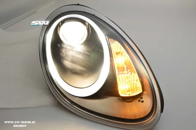 SW-Ltube headlights for Porsche Cayman Boxster 987 05-08 LED positionlight Black
