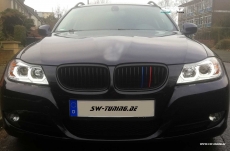 SW-Ltube Angel Eye Scheinwerfer fr 3er BMW E90 E91 05-13 High U-LED-Standlicht chrom
