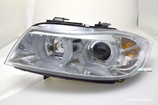 SW-Ltube Angel Eye Scheinwerfer fr 3er BMW E90 E91 05-13 High U-LED-Standlicht chrom