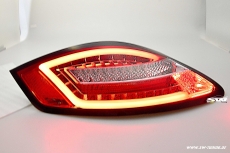 SW-Celi LED Rckleuchten passend fr Porsche Boxster Cayman 987 05-09 red/chrystal Lightbar