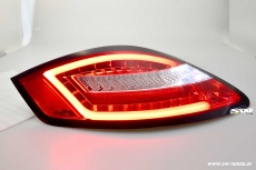SW-Celi LED Rckleuchten passend fr Porsche Boxster Cayman 987 05-09 red/chrystal Lightbar