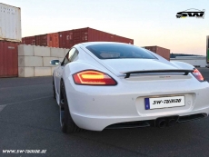 SW-Celi LED Rckleuchten passend fr Porsche Boxster Cayman 987 05-09 red/chrystal Lightbar