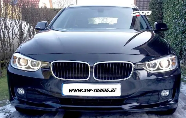 SW-DRL Angel Eye Scheinwerfer für BMW 3er F30/F31 12-15 LED TFL-Standlichtringe black