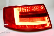 SW-Celi LED Rckleuchten passend fr Audi A6 4F Limousine 04-08 Lightbar red smoke (fr 6Pin Serie Birne RL)