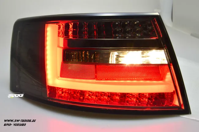 SW-Celi LED taillights suitable for Audi A6 4F Sedan 04-08 smoke Lightbar for 6Pin Series blubs